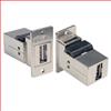 法兰式面板安装USB 2.0耦合器，屏蔽,A型母头/A型母头的图片