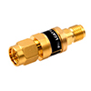 2W/4 dB RF Fixed Attenuator, SMA Male to SMA Female Brass Gold Body Up to 3 GHz的图片
