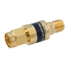 2W/8 dB RF Fixed Attenuator, SMA Male to SMA Female Brass Gold Body Up to 3 GHz的图片