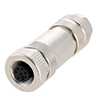 Shielded M12 8 Pin A-Code Female Field Termination Connector, 24-20AWG的图片