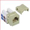 超5类Keystone插座，110/RJ45 EIA568A/B，乳白色的图片