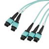 3xMPO8无引脚到2xMPO12无引脚，OM3 50 / 125um多模，ONFR护套，水蓝色，5米的图片