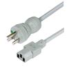 医疗级电源线，灰，SJT3-18AWG，N5/15-EN60320C13，UL/CSA，10英尺（3.0米）的图片