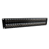 3.5"x19" (2U) 48 Port Category 6a Shielded Feed-Thru Coupler panel with Cable Manager的图片