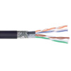 Cat. 6a, Hi-Flex PUR Jacket, Double Shielded, 4 Pr. Str. 26 AWG, 1,000ft, Black的图片