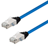 Category 6a Slim Ethernet Patch Cable, Shielded, Dual Rated CM-LSZH, Blue, 7.0Ft的图片