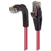 6类直角型RJ45以太网跳线，直通/直角下出线，红，25英尺（7.6米）的图片