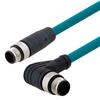 Category 5e M12 4 Position D code Double Shielded  Industrial Cable, Right Angle M12 M / M12 M, 5.0m的图片