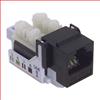 超5类Keystone水晶头母座，110/RJ45（8×8）水晶头，EIA568A/B，黑的图片