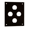 Universal Steel Sub-Panel with Four 0.630" D-Holes, Black的图片